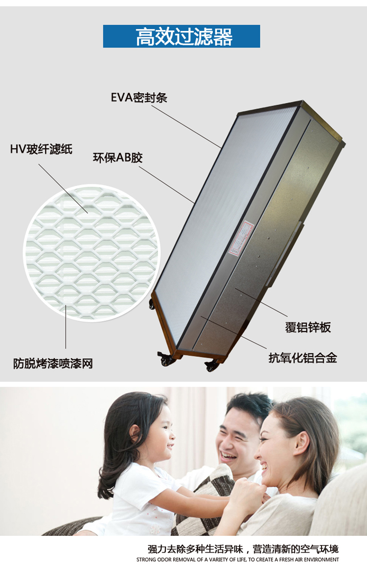 家用FFU空氣凈化器結構圖 家用FFU空氣凈化器結構圖